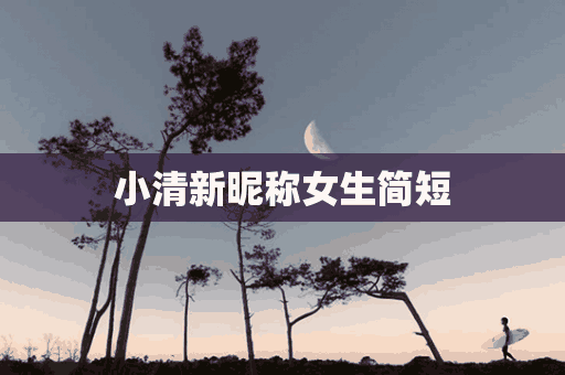 小清新昵称女生简短(小清新昵称女生简短两个字)